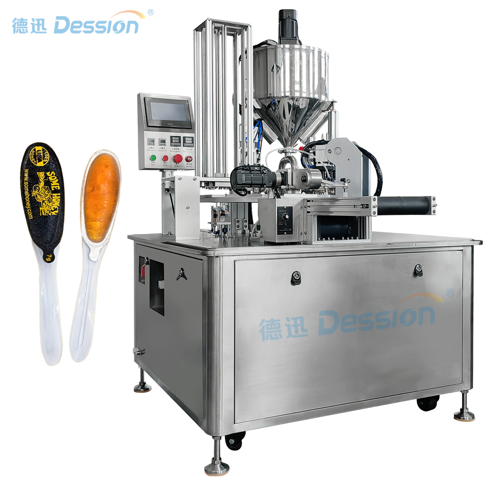 High-efficiency rotary table filling machine - honey spoon synchronous completion