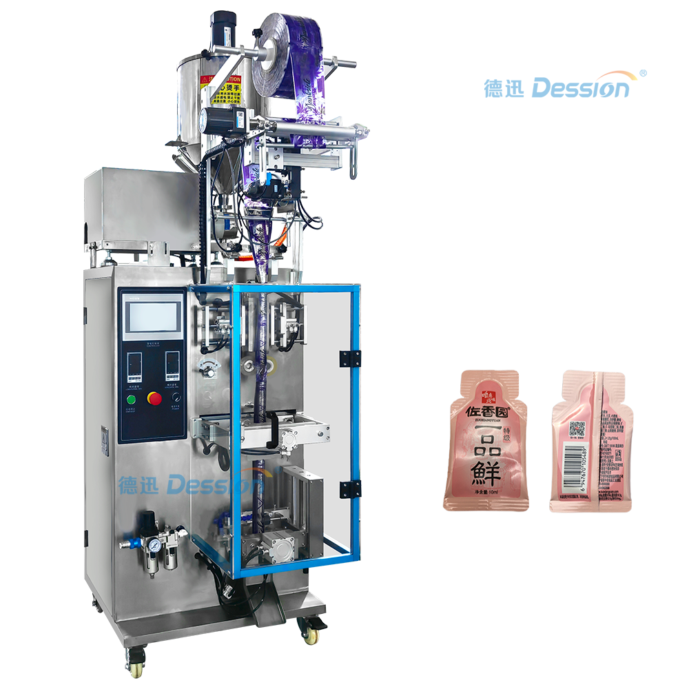 Стандартная машина для упаковки жидкостей в пакеты-стойки, облепиховое пюре, производство Китай.