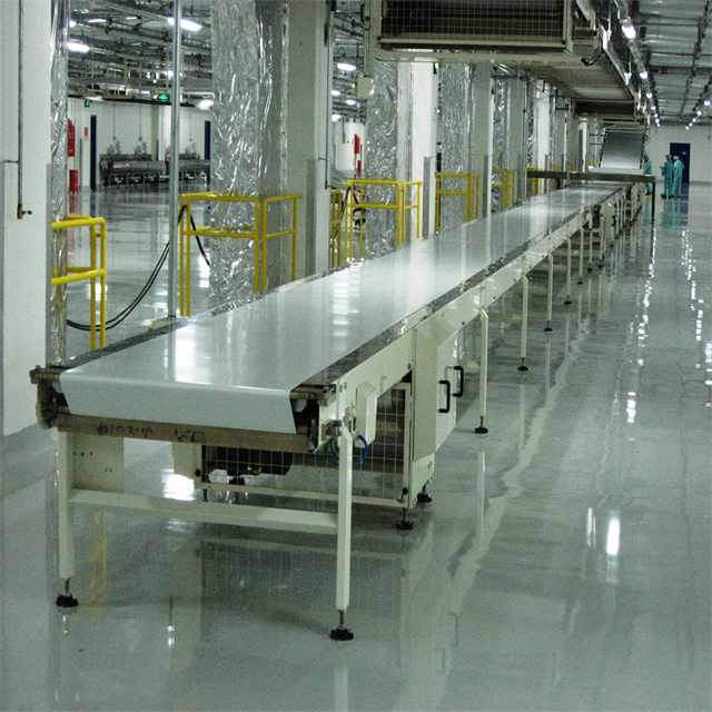 China high quality stainless steel PU belt food cooling tunnel conveyor