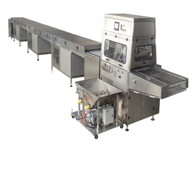 Leading China Full Automatic Big Chocolate Enrobing Machine Cooling Tunnel