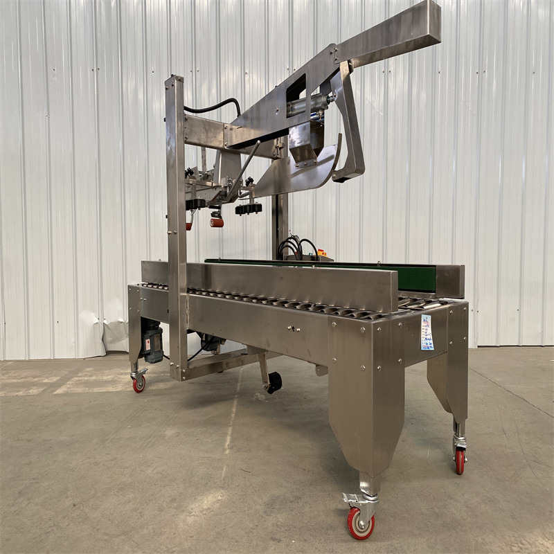 Newest designed stainless steel semi-automatic folding and carton sealing machine