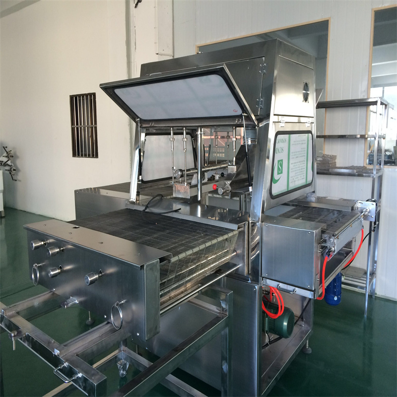 AMC customized stainless steel high effect snack food enrobing machine