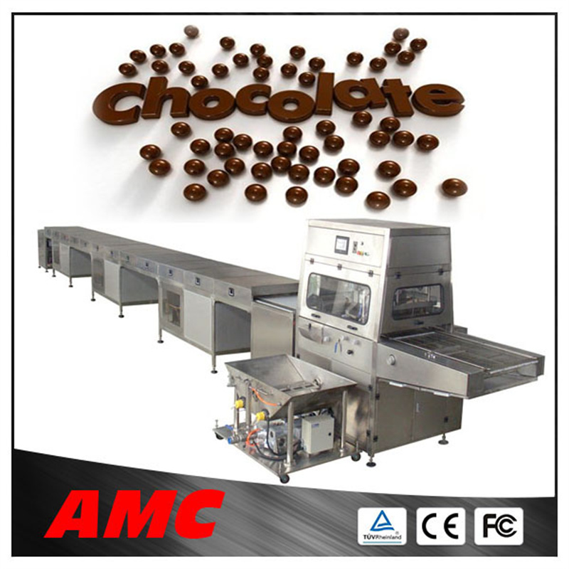 Machine d'enrobage de chocolat pour snacks et snacks en acier inoxydable, la plus récente conception
