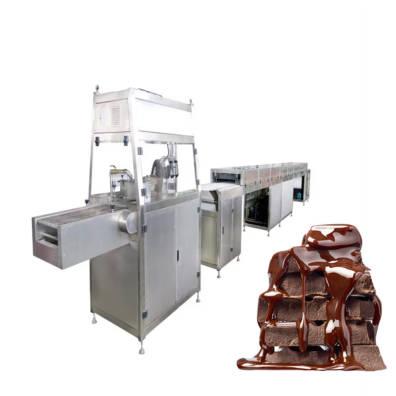 Linea di produzione di cioccolato automatica piccola macchina per rivestimento per rivestimento per rivestimento cioccolato.