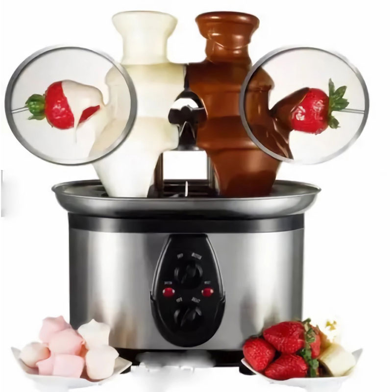 Professional Double Tower Chocolate Fountain Party Festival Commercial Stainless Steel Detachable Chocolate Fountain Machine