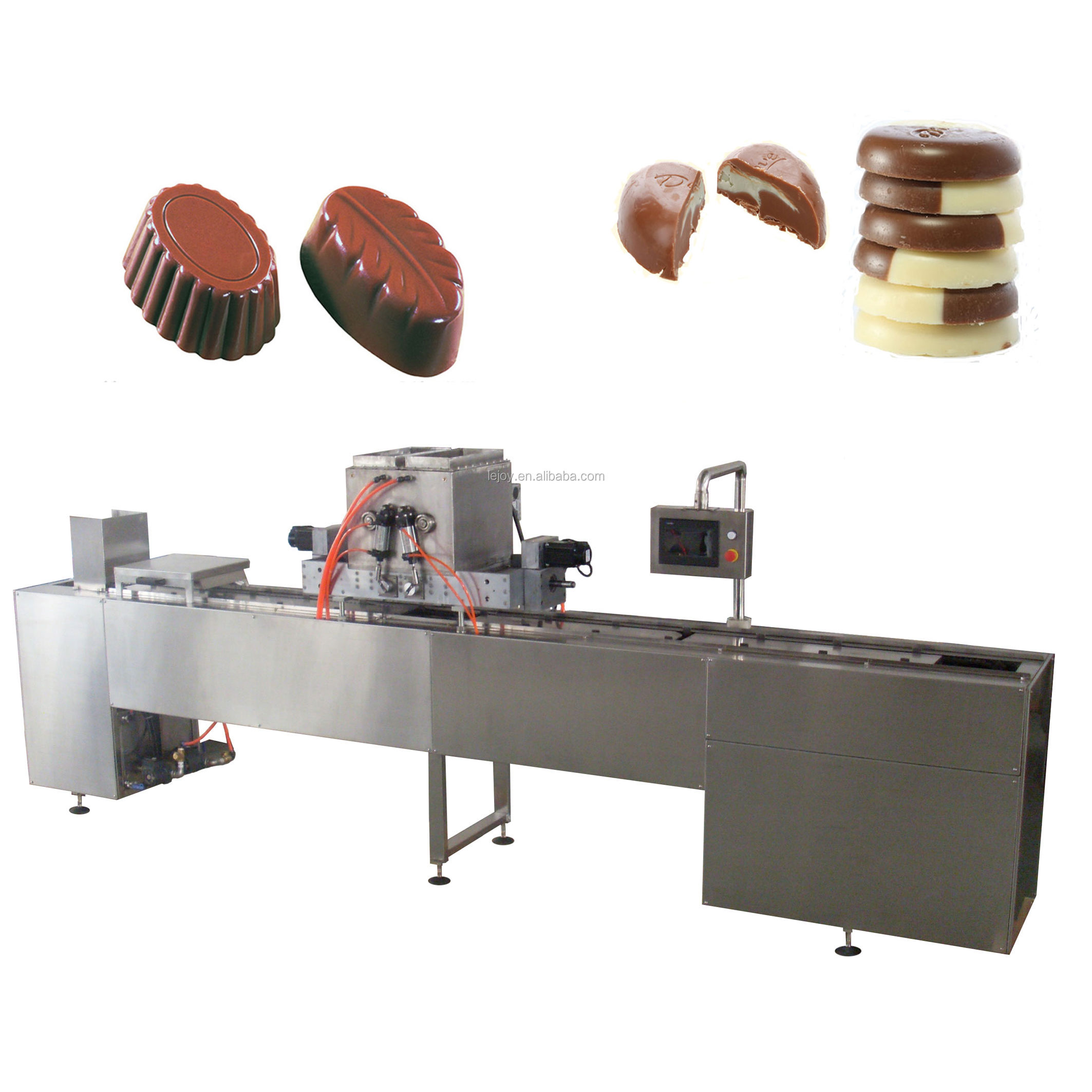 Ημιαυτόματη μηχανή κατάθεσης σοκολάτας Μηχανή διαμόρφωσης σοκολάτας