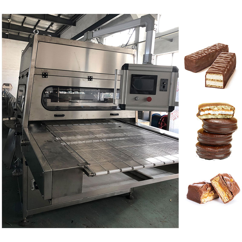 China Fully Automatic Wafer Chocolate Enrobing Machine Manufactures