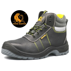 TM007 الأكثر مبيعًا جلد إصبع القدم الصلب ثقب واقية مكافحة ساكنة أحذية السلامة الصناعية الأحذية