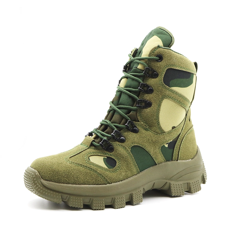 China TM126 Anti slip abrasion resistant rubber sole men's lightweight outdoor army military shoes manufacturer