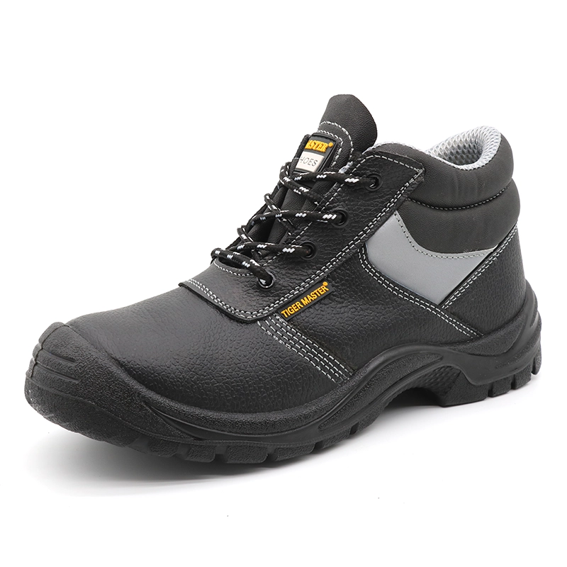 China TM3025 Oil acid proof non-slip leather labour industrial safety shoes mid cut steel toe manufacturer