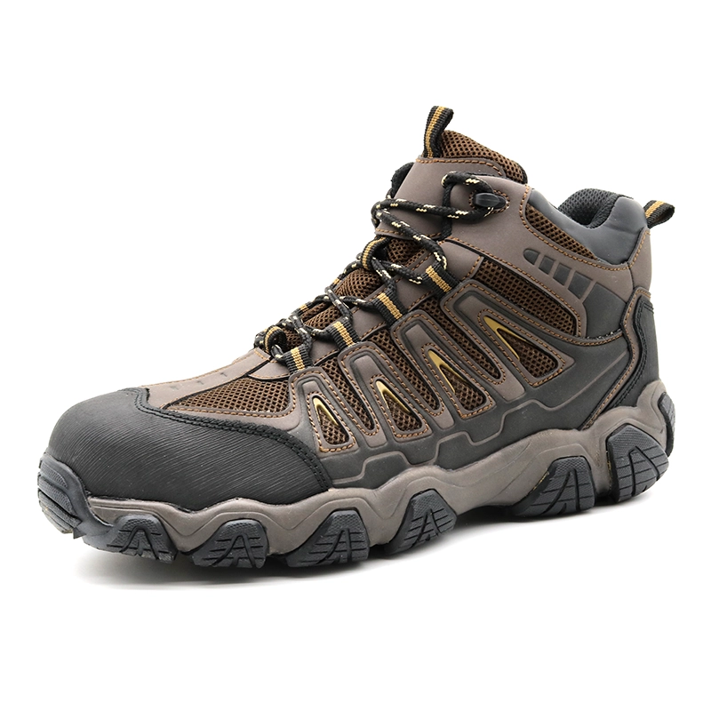 China TM121 Shock absorption fiberglass toe anti puncture outdoor hiking safety shoes waterproof manufacturer