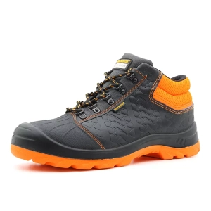 TM031 CE耐油防水防滑钢头防刺穿工业皮革安全鞋