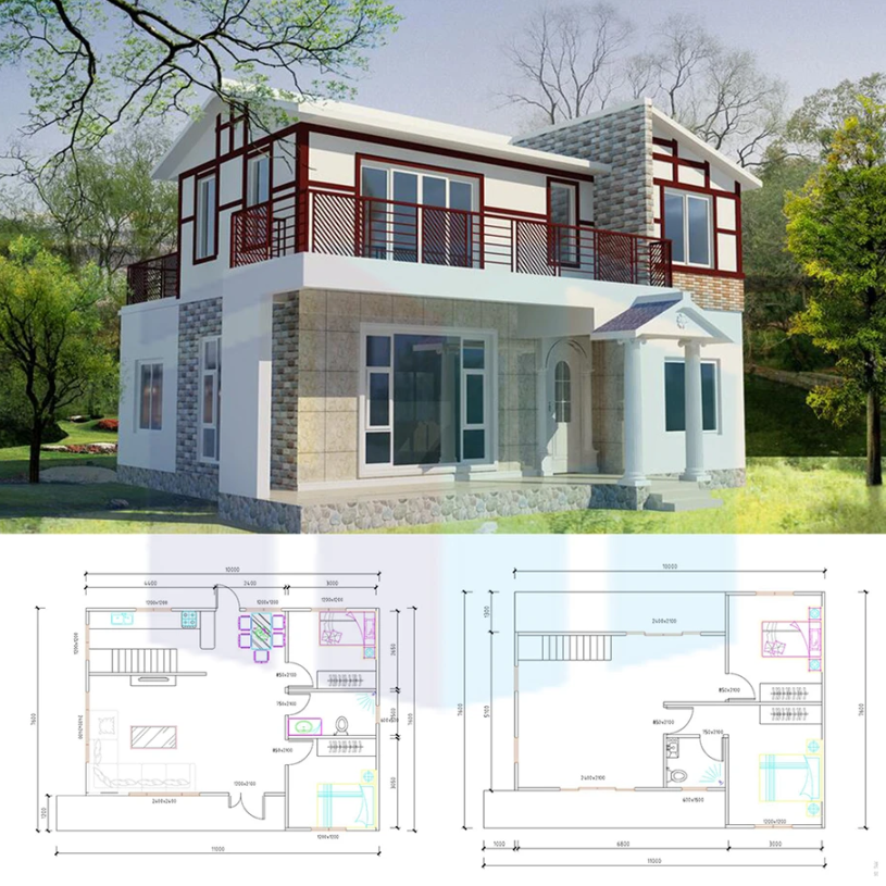 Solution préfabriale de luxe en acier léger Villa House