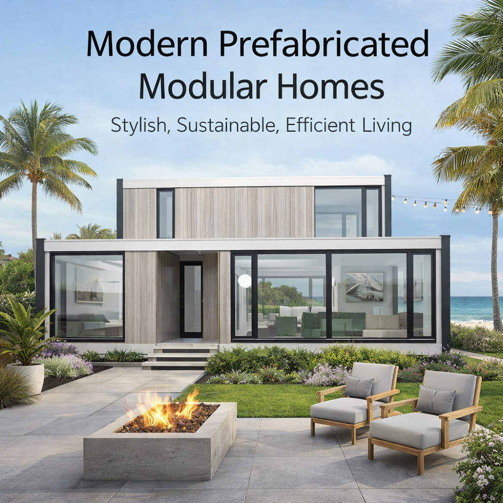 حاوية لوحة 3 غرف نوم | منزل صغير جاهز حديث للبيع