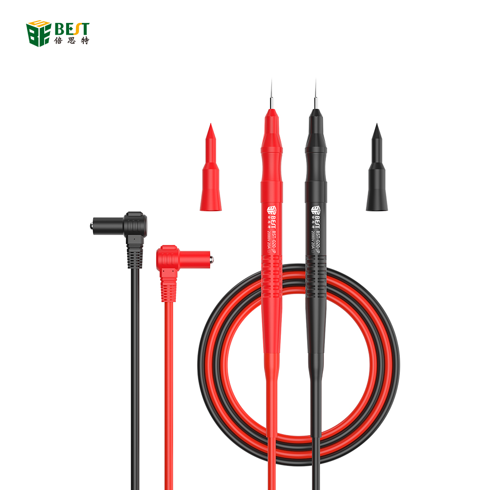 BST-020-JP multimeter superconducting fine-pointed meter multimeter pen line extra-sharp steel needle anti-scalding antifreeze silicone wire 20A high current alloy steel meter needle extra-sharp replaceable head