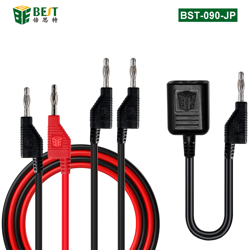 带可堆叠香蕉插头和扩展坞的万用表测试引线套件，BestTool BST-090-JP