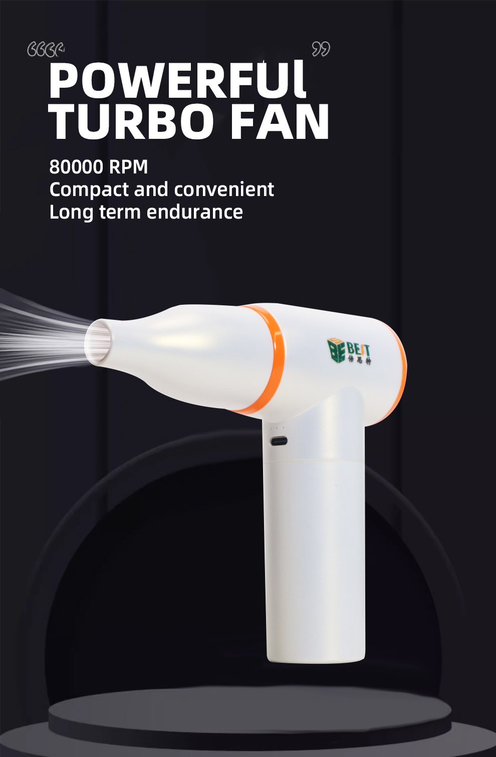 Powerfull Turbo Fan with 80000rpm High Speed Brushless Motor, Portable High-Speed Fan, Best Tool AP-01