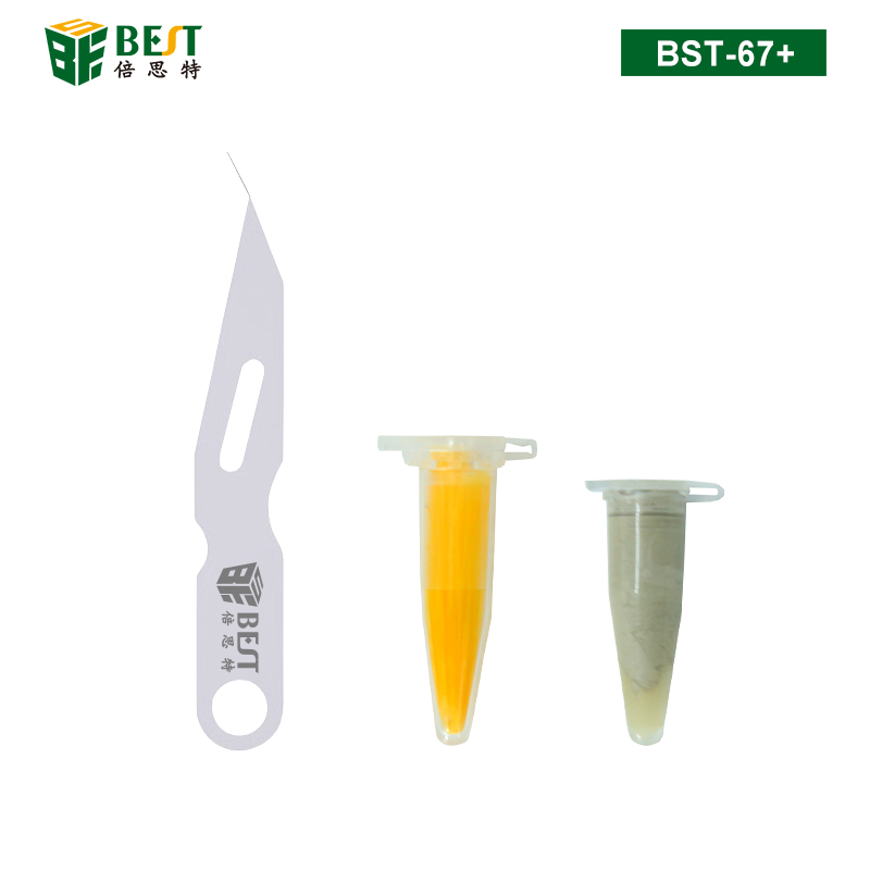BST-67 Pastilla de hojas de hojas de pasta Consejo de 0.01 mm para reparación de la línea LCD Herramienta de reparación de teléfonos Daño de agua