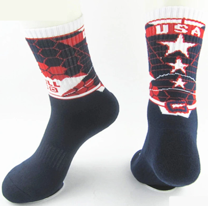 Custom logo football socks low MOQ