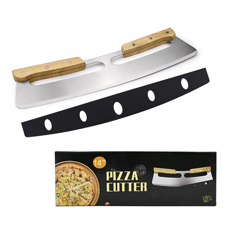 Stainless Steel Pizza Cutter Rocker Knife