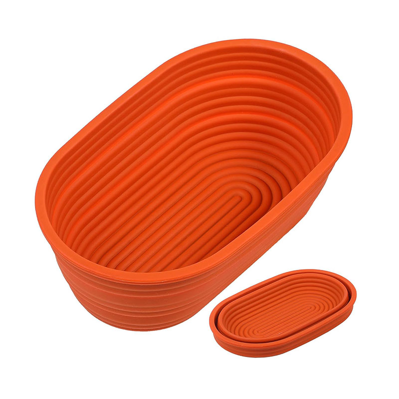 Oval Shape Silicone Bread Proofing Basket Banneton Brotform
