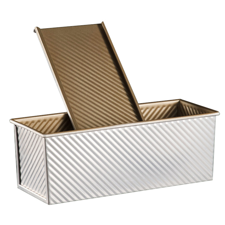 Aluminum Non Stick Corrugated Bread Loaf Pan na may Takip