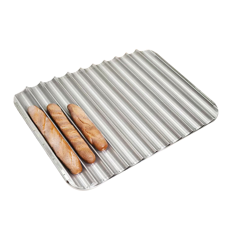 Bandeja para hornear baguette de pan francés perforada de aluminio