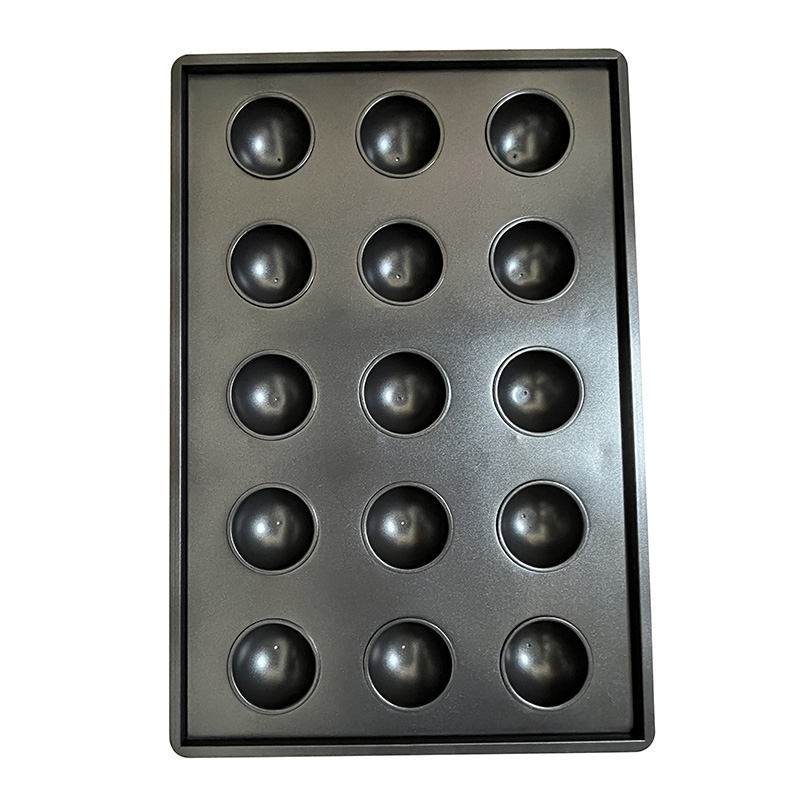 Juego de moldes para hornear cupcakes y muffins esféricos de 15 latas