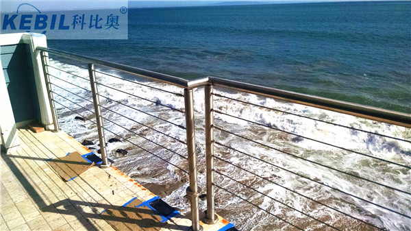 1.1 meter height stainless steel crossbar balustrade post of deck cable railing system