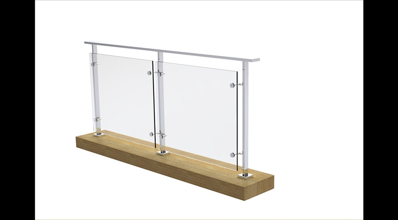 1.1 meter height stainless steel glass spider balustrade post LCH-122 of glass railing system