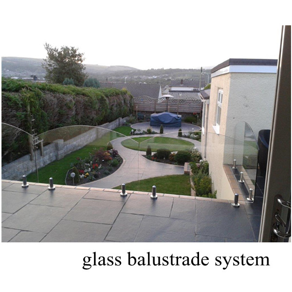 12 millimetri sistema di balaustra in vetro per balcone (RBM)