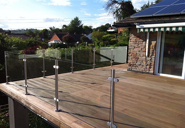 2 polegadas de diâmetro trilhos balaustrada de aço inoxidável corrimão pós deck varanda de vidro