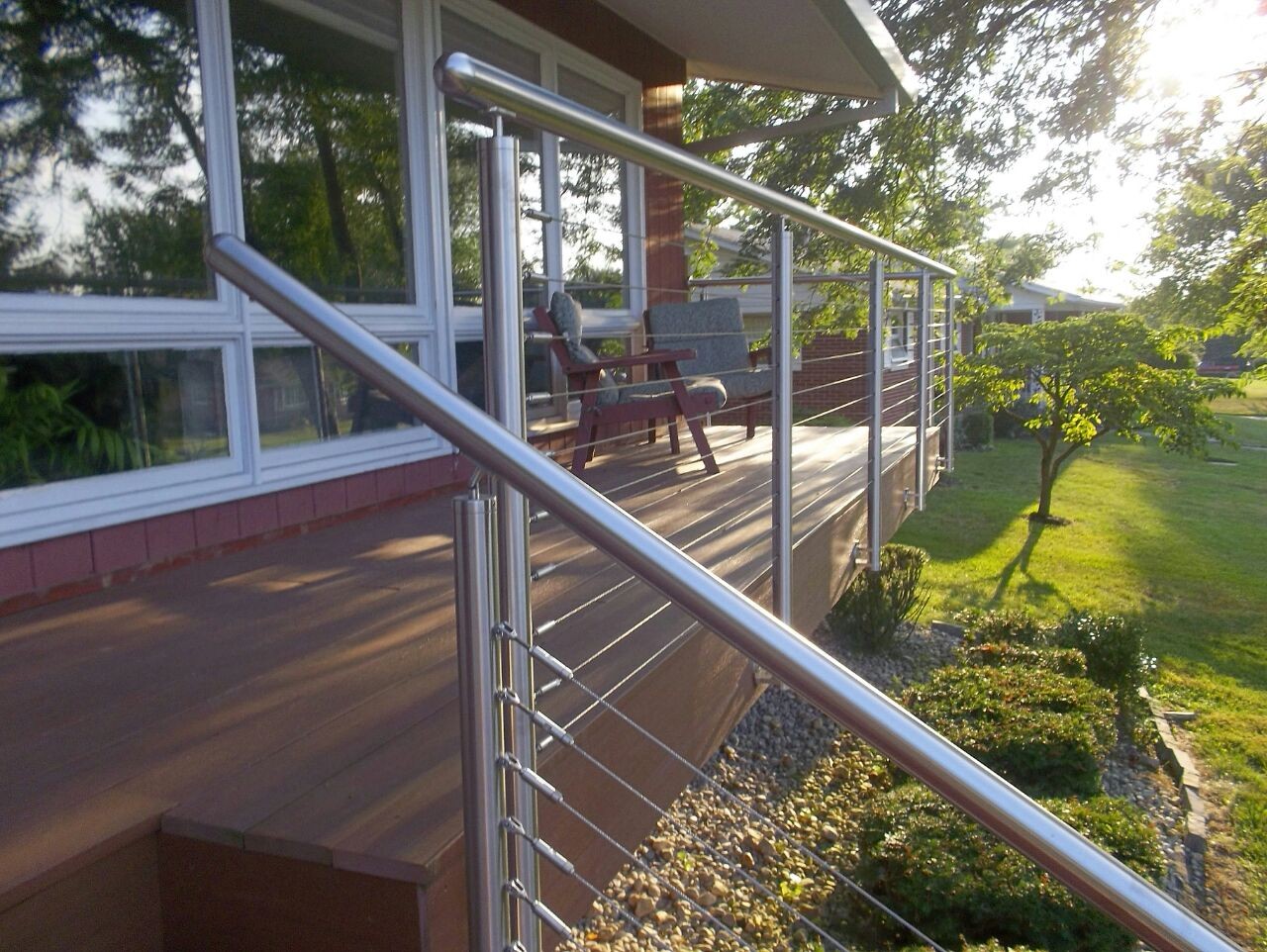 Edelstahl-Geländer String-Kabel railig für Treppen