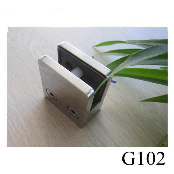 3/8" stainless steel square glass clamp china manufacturer G102