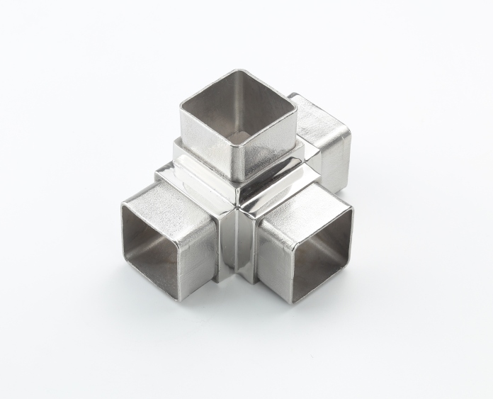 304 Stainless Steel Railing 4-way Square Tube Connector 40*40mm