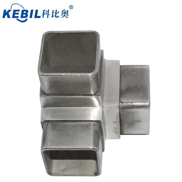 40*40mm S403 3 way square tube connectors stainless steel tube connector