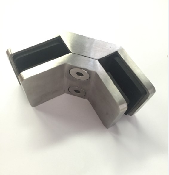 90 degree glass clamp stainless steel 316