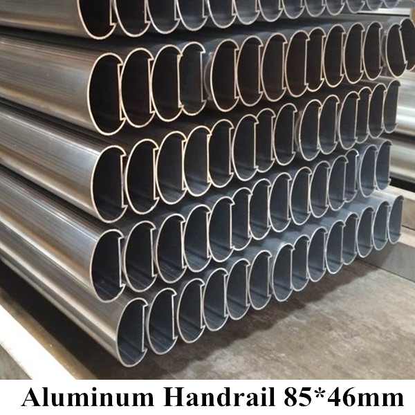 Aluminium Poręcze 85 * 46mm dla systemu szklane balustrady