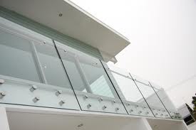 Balcony glass railing standoff brackets stainless steel 316