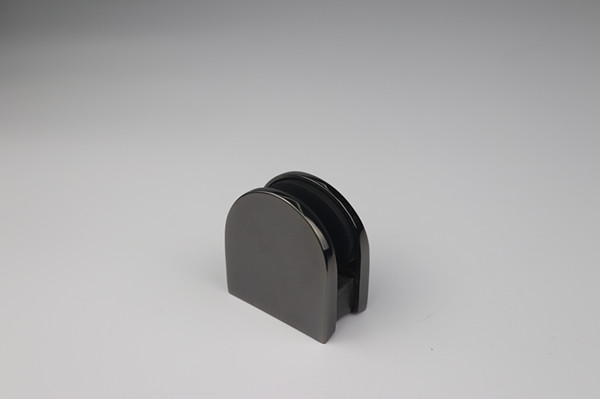 Black glass clamps for glass door use