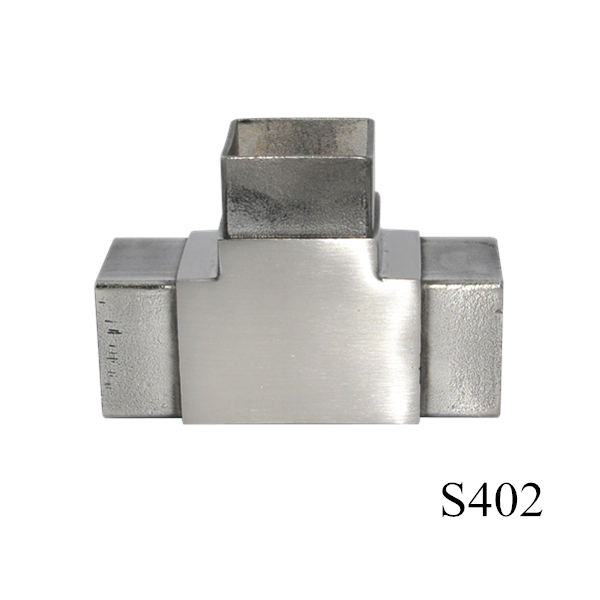 Conector del tubo de esquina cuadrada de acero inoxidable fabricante China, S402