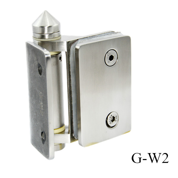 Los fabricantes chinos de acero inoxidable de dos cristales laterales para cuadrar bisagra poste de la puerta de cristal barandilla GW2
