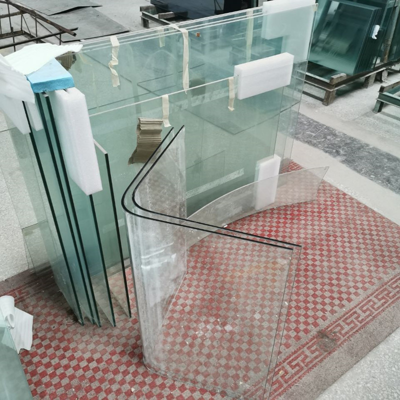 Custom design Curved clear tempered glass