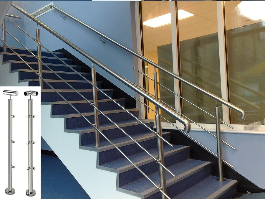 Preço de fábrica Sistema de corrimão de barra transversal de aço inoxidável para varanda de convés de escada