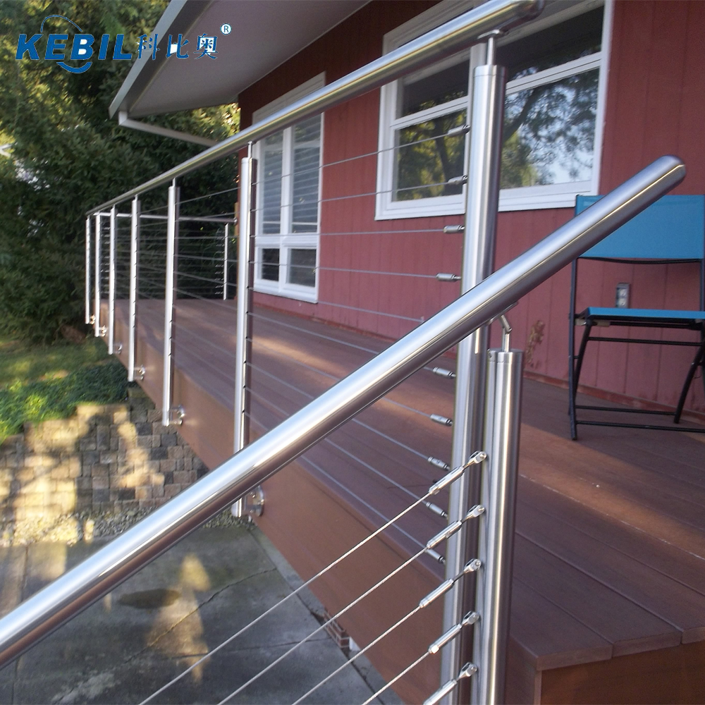 Fascia Mount Stainless Steel Cable Railing Balustrade Posts 36"