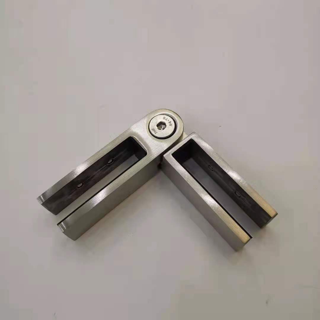 Frameless Glass Railing Stainless Steel Adjustable Glass To Glass Clamps Holders