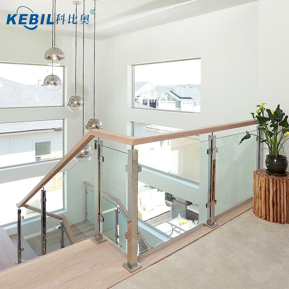 Coût de balustrade d'escalier en verre, balustres en acier d'escalier, prix de balustrade en verre d'escalier