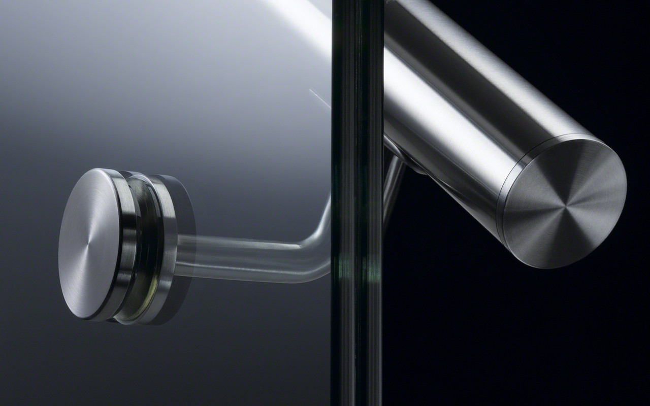 Glas montiert für Aussentreppe Geländer Rohr runden aus rostfreiem Stahl Handlauf Klammern