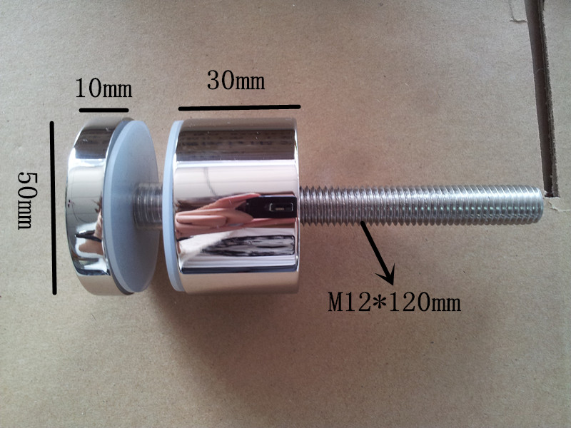 High Grade Alloy 316 Stainless Steel Glass Rail Standoff in diameter 50mm with Base, Cap and Mounting Stud
