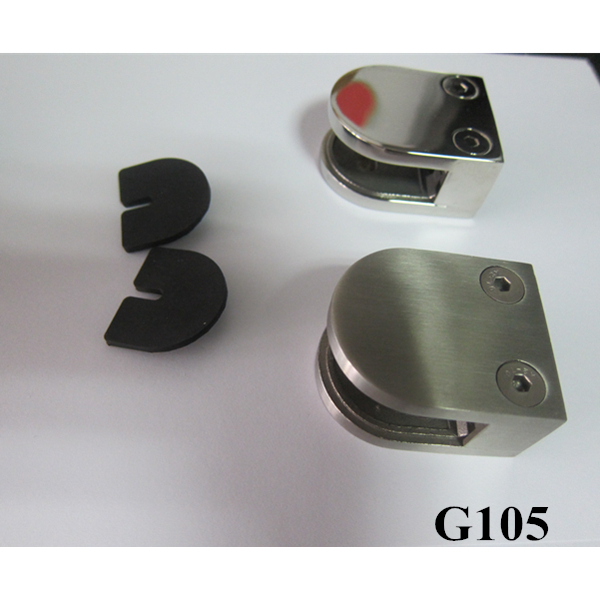 ISO9001:2008 stainless steel D glass clamp for 10-12mm tempered glass balustrade G105